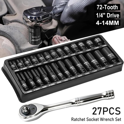 27pc ratchet wrench - ratchet, metric