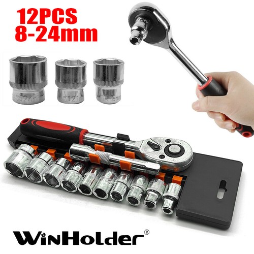 12pcs socket set 8 - 1/2'',