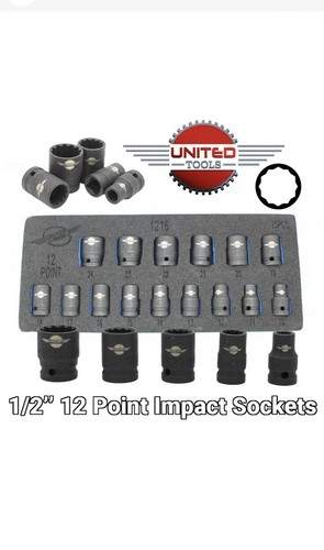 Impact wrench socket set 15pc - socket,