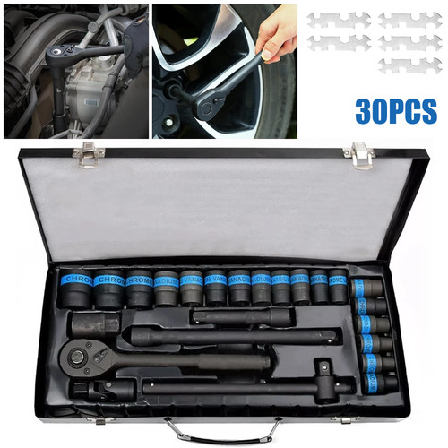30pcs drive impact socket - 30pcs, 1/2"