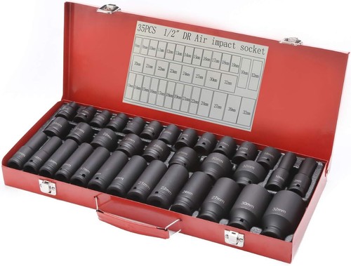 35pcs deep impact socket set - deep,