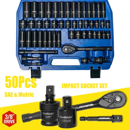 50x impact socket set - 3/8",