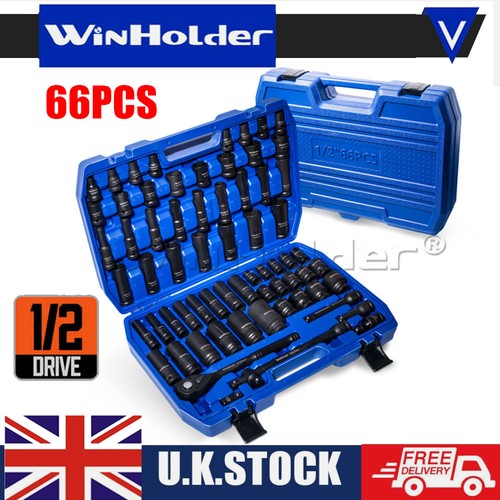 66pc socket set metric sae - socket, &