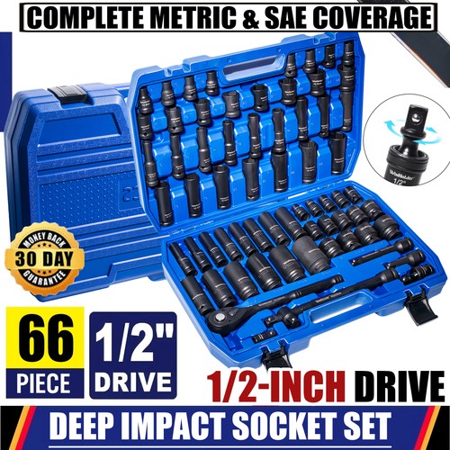66pcs drive impact socket - 1/2",