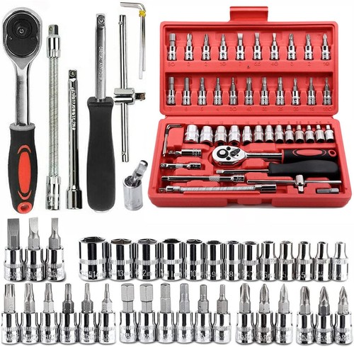 46pcs drive socket - 46pcs, 1/4”